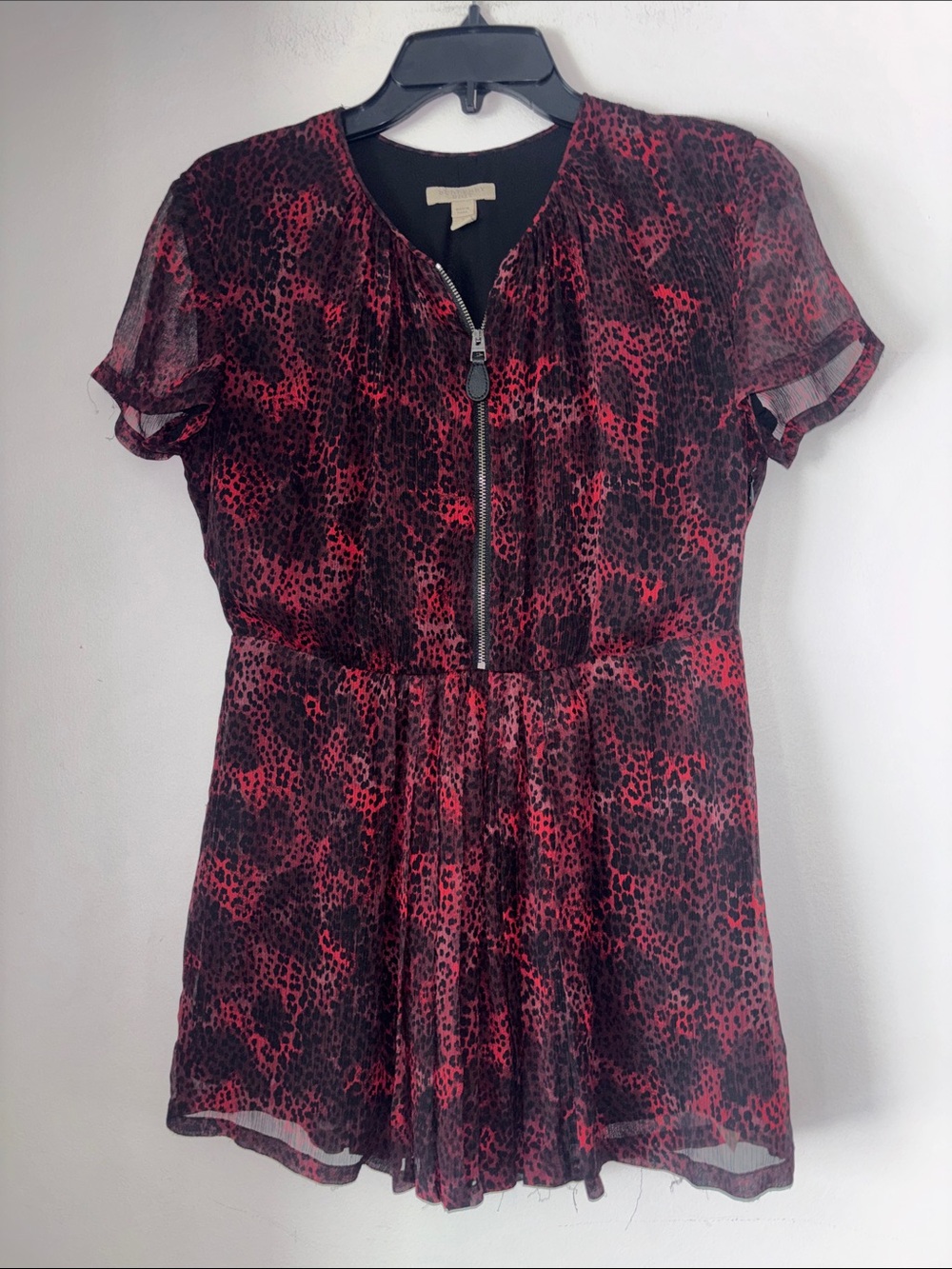 Vintage Burberry Leopard Print Blouse
